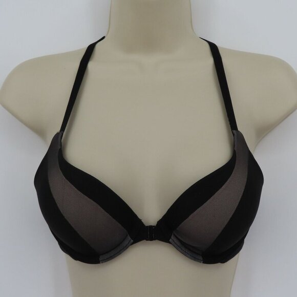 Victorias Secret 32B Bra Perfect Shape Front Hook Mesh Strap Accent Padded Wired - Picture 14 of 14